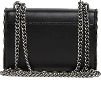 KG Mini Shoreditch Small Leather & Genuine Calf Hair Crossbody bag-Black