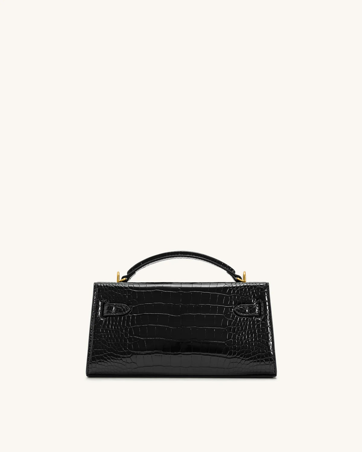 Boxed JW PEI Noor top Handle bag -Croc black