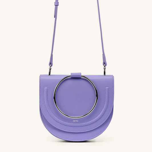 BOXED JW PEI Double Moon Crossbody Bag - VIOLET