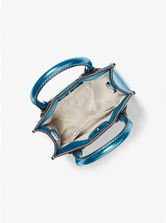 Michael kors Mini Mercer Patent crossbody bag-Teal