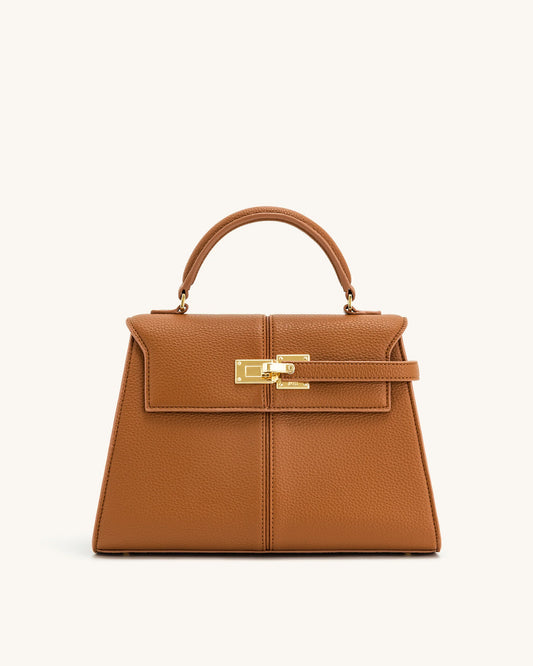 BOXED JW PEI Elise top handle bag -Brown Midi