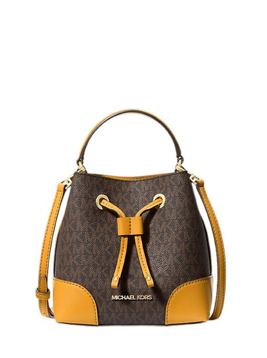 BOXED Michael Kors Mercer Mini Bucket bag- golden Rod
