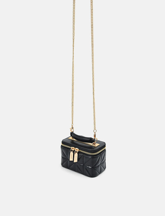 Pedro Ari leather Vanity case bag -Black