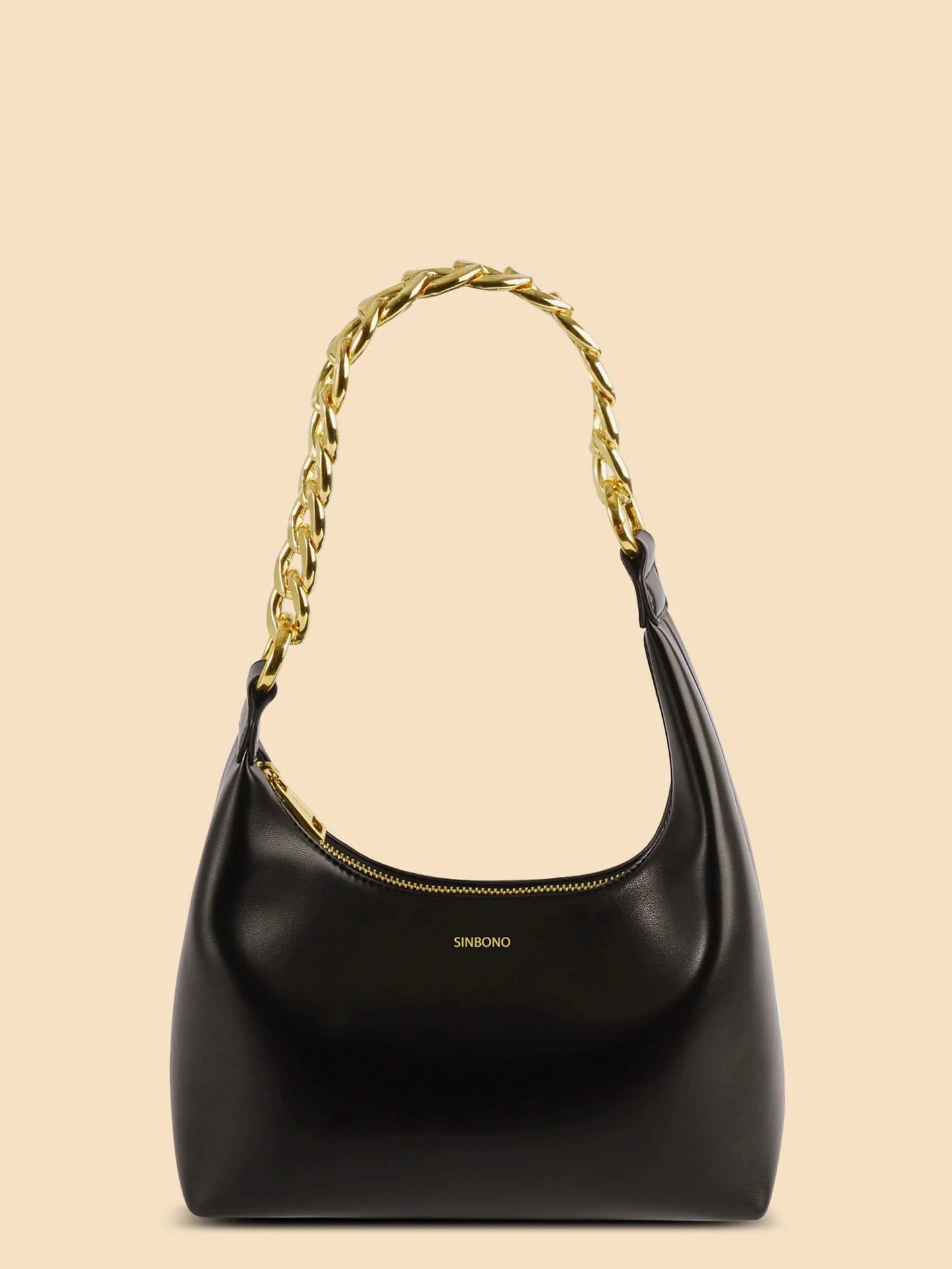 BOXED Sinbono Vienna Medium Top Handle Shoulder Bag - Black