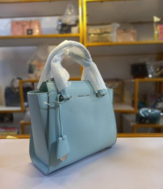 Charles & Keith Trapeze tote bag -Light blue