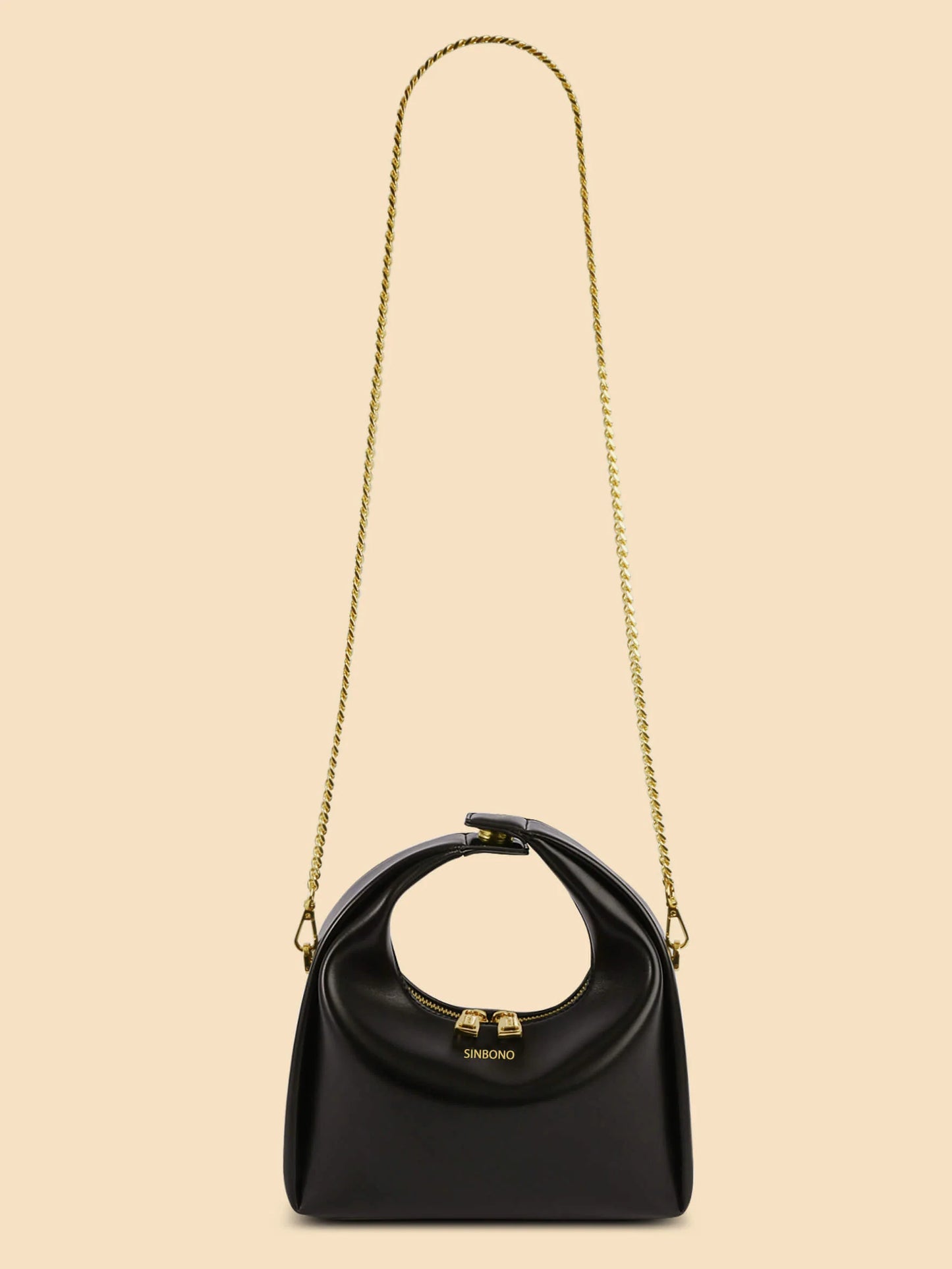 BOXED Sinbono Vienna Medium top handle bag -black