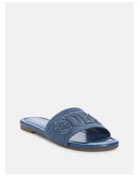 Guess Havas Denim Slide Sandals