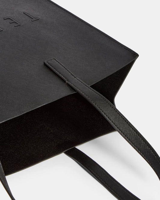 Ted Baker Soocon Large Crosshatch Icon Tote Bag-Black