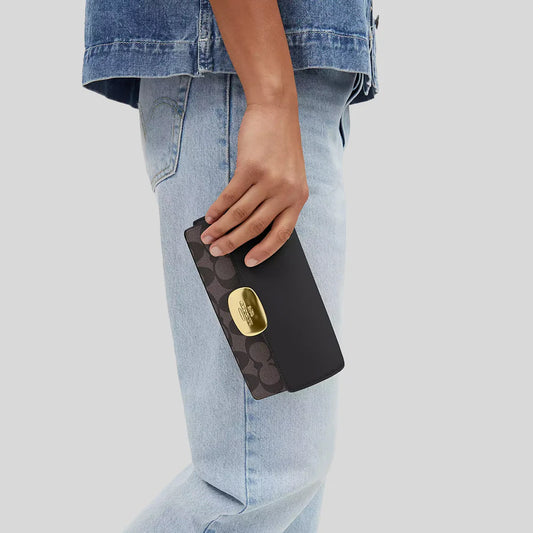 Eliza Small Flap Crossbody bag-Brown black