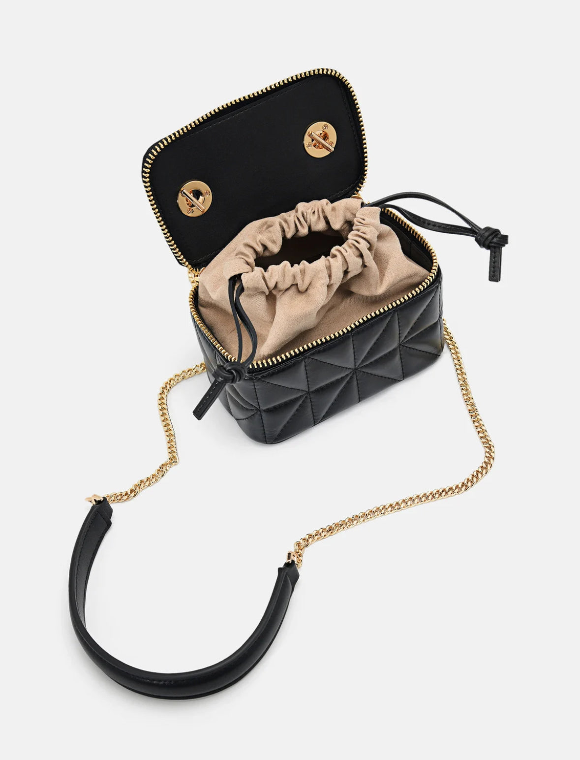 Pedro Ari leather Vanity case bag -Black