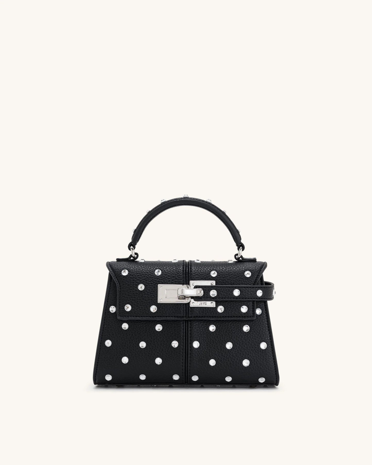 JW PEI Elise Artificial Crystal Top Handle Bag - Black