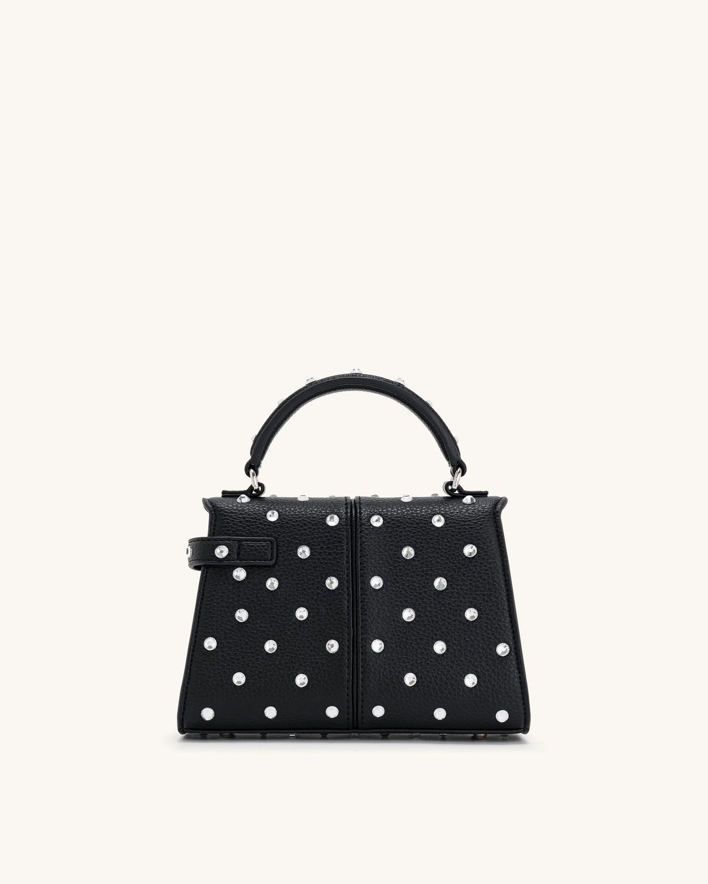 JW PEI Elise Artificial Crystal Top Handle Bag - Black