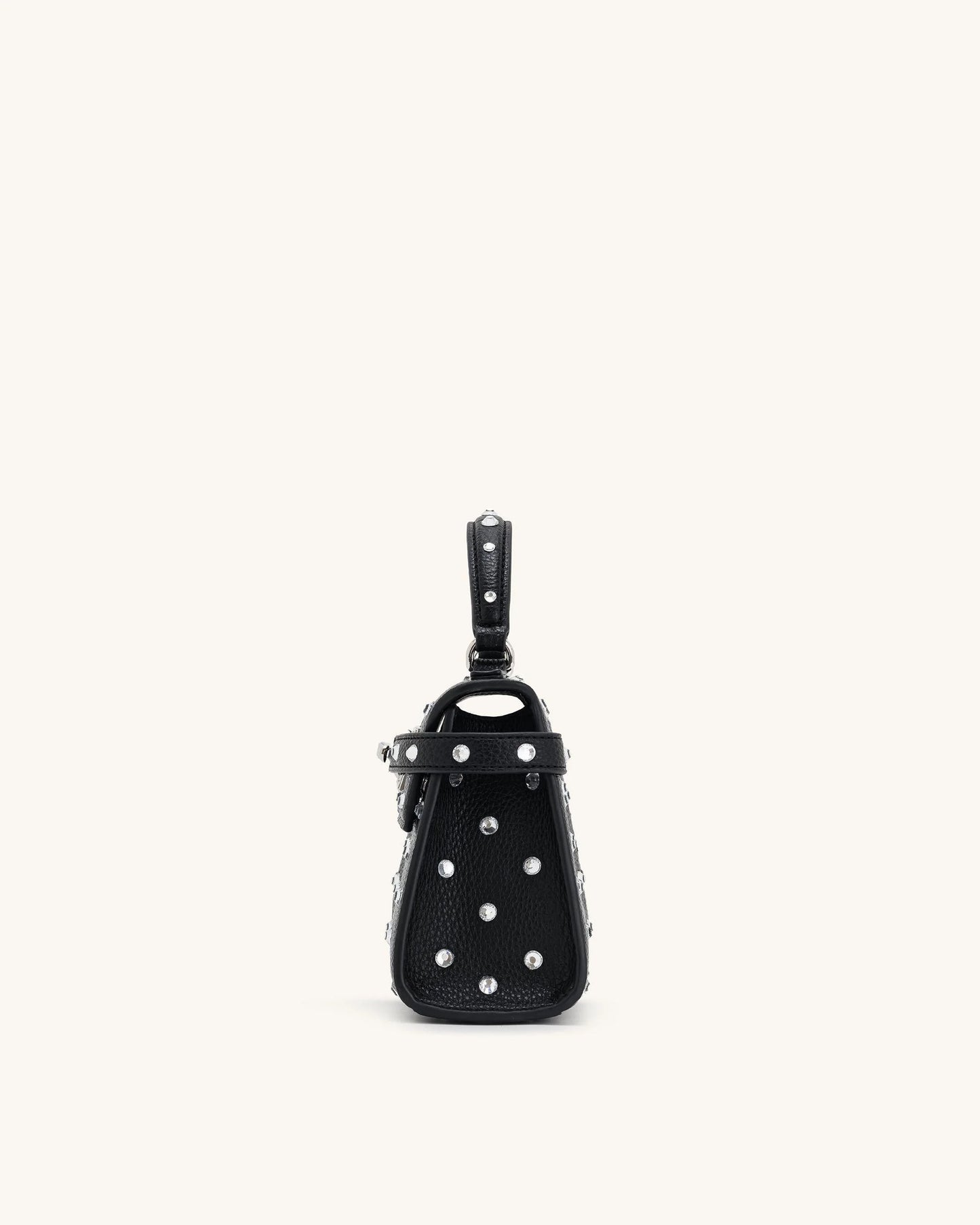 JW PEI Elise Artificial Crystal Top Handle Bag - Black
