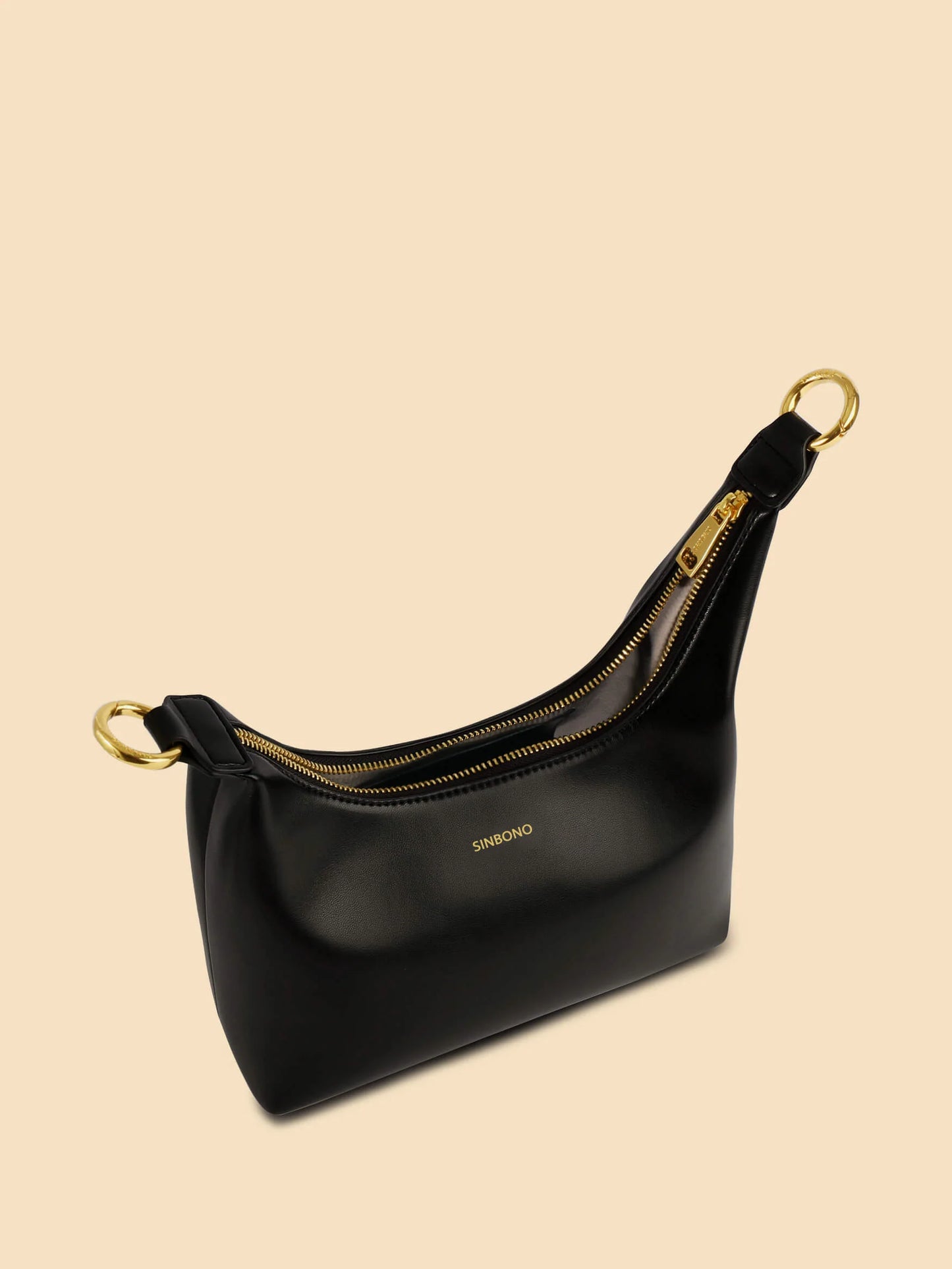 BOXED Sinbono Vienna Medium Top Handle Shoulder Bag - Black
