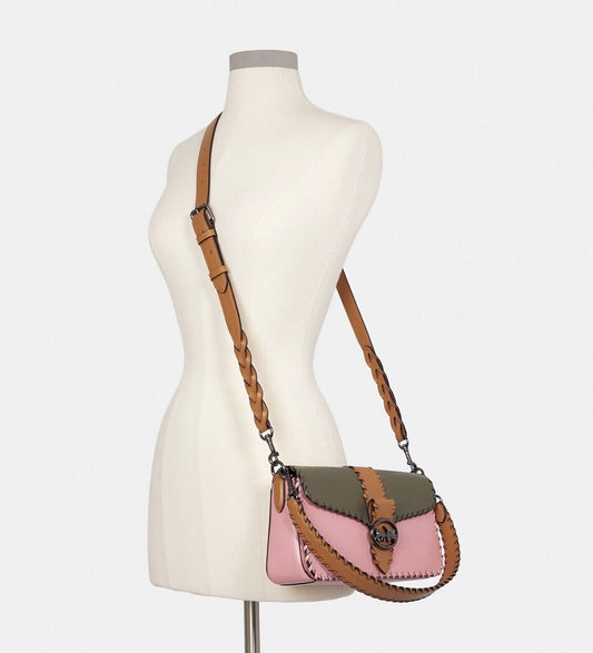 PREORDER Georgie Shoulder Bag In Colorblock With Whipstitch