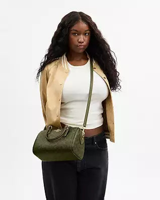 Coach Midi Rowan Satchel bag-Green