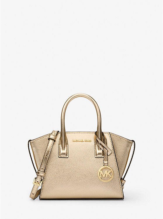 Michael kors Avril Extra-Small (Mini) Metallic Leather Satchel -Gold
