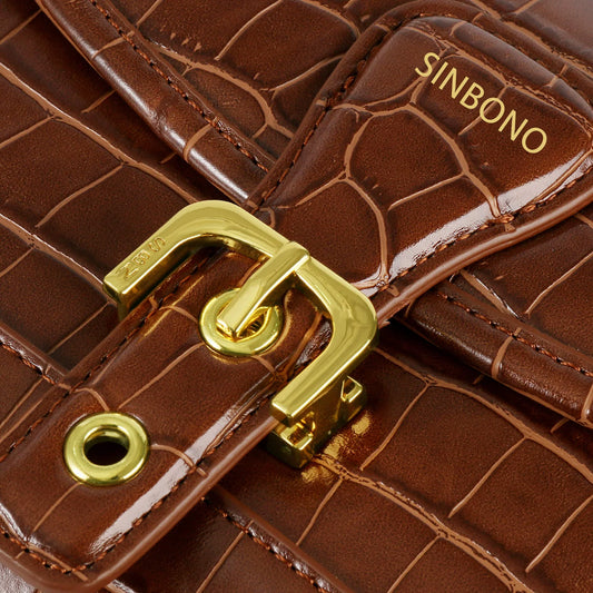 BOXED Sinbono Fiona Shoulder Bag - Brown