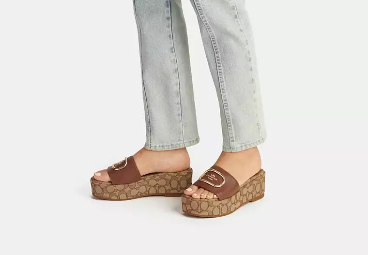 Eloise Sandal In Signature Chambray
