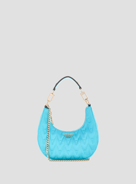 Guess Turquoise Golden Rock Mini Hobo Bag