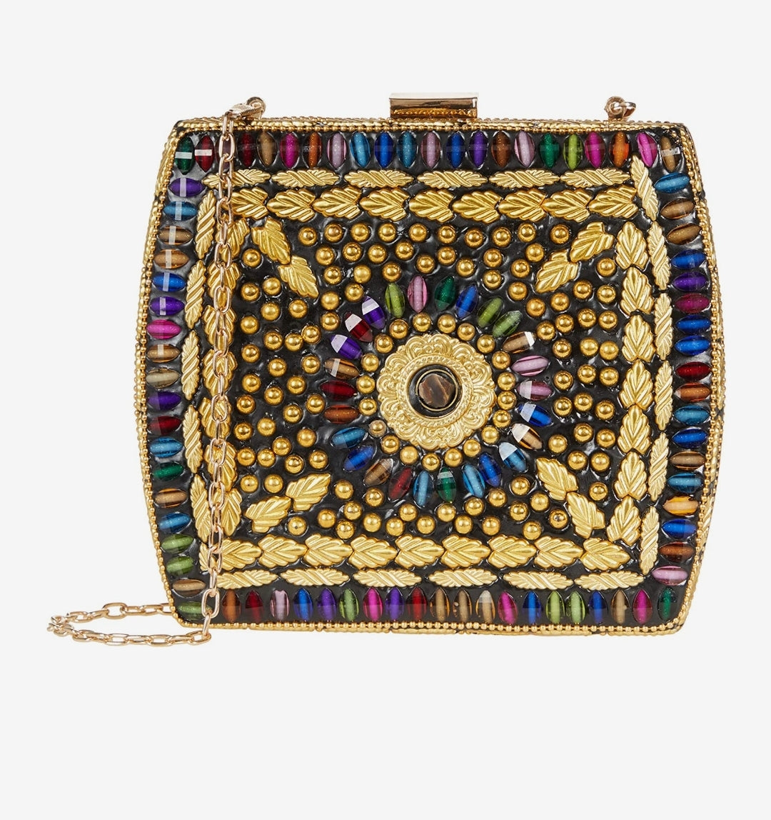 Kuku Square Studded Multi Clutch purse - Premium from House of Glitz - Just $38500.00! Shop now at House of Glitz