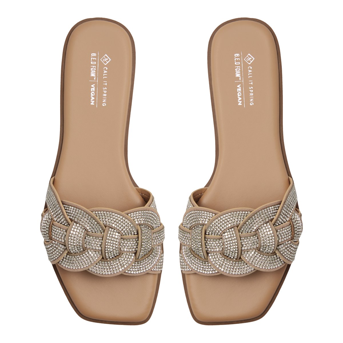 Call it Spring Melina Slippers -Studded Beige