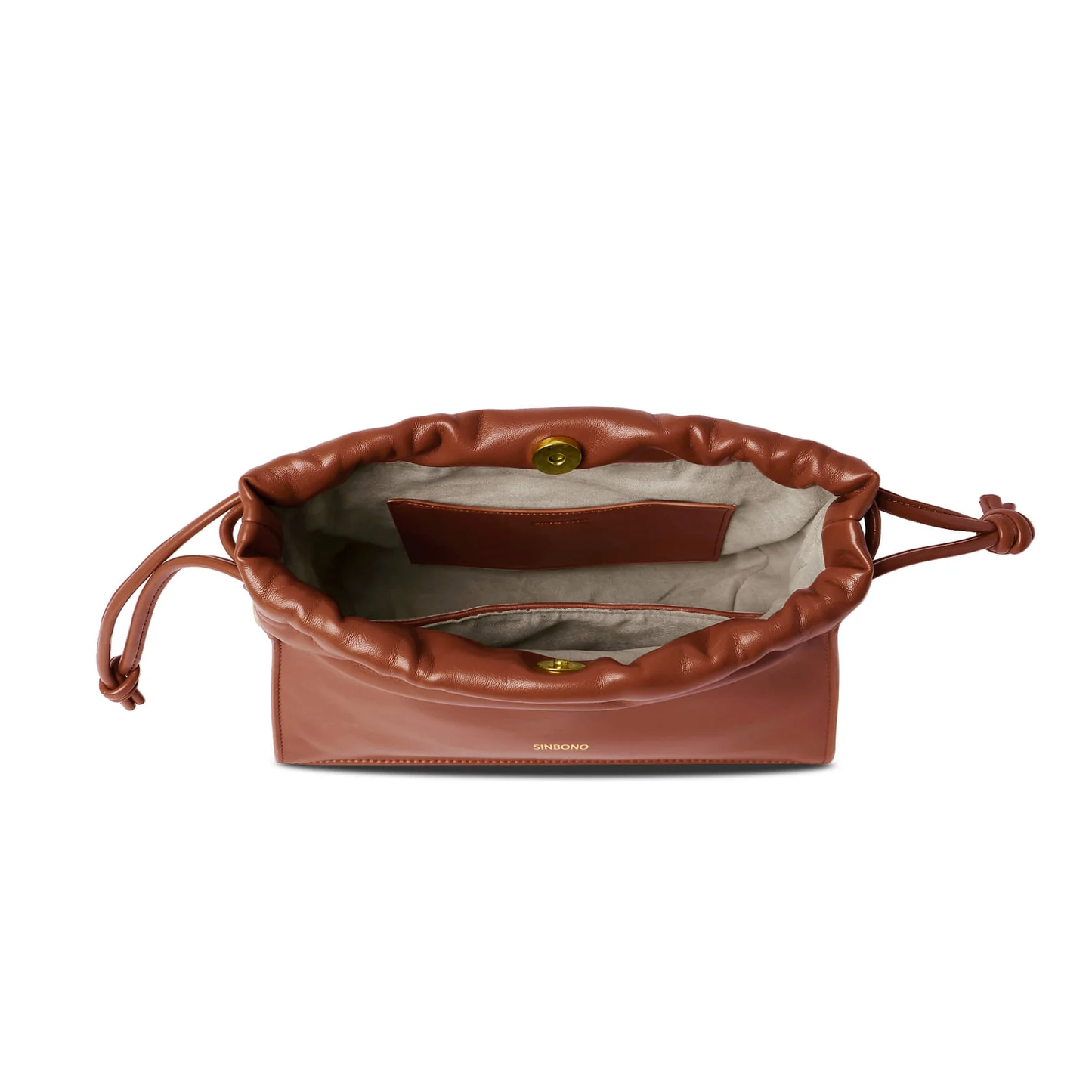 BOXED Sinbono Drawstring handbag-Brown