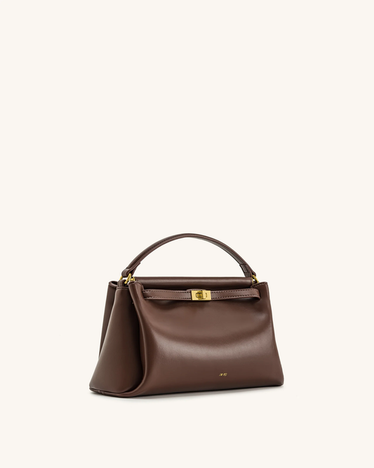 PREORDER BOXED JW PEI Carmen Top Handle Bag - Reddish Brown