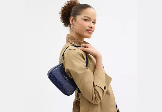 Teri Mini Crossbody Bag In Signature Canvas-Blue