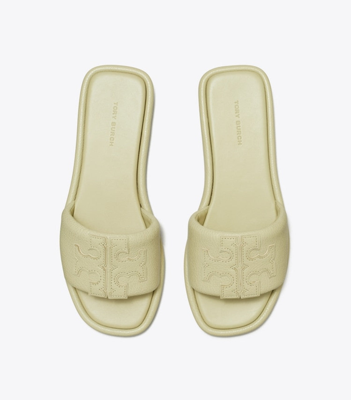 Tory Burch Double T Sport Slide-Olive