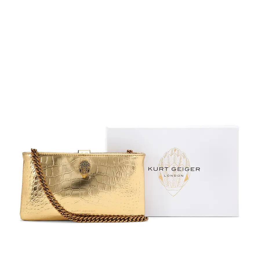 KG Chain crossbody Pouch-Gold