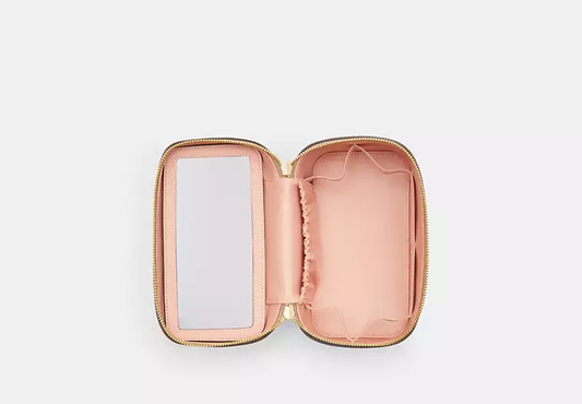 Cosmetic case vanity in signature floral print