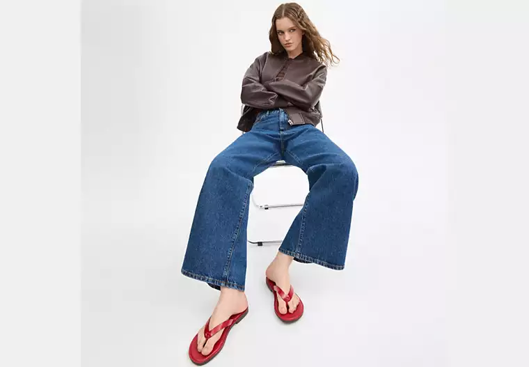 PREORDER Brianna Flip Flop slippers-Ruby