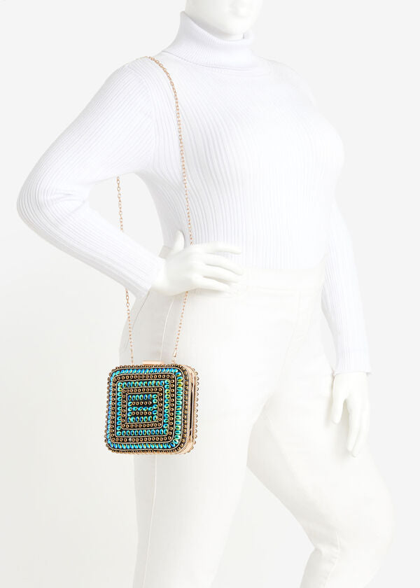 Lulu Square mosaic clutch purse - Premium from House of Glitz - Just $38500.00! Shop now at House of Glitz