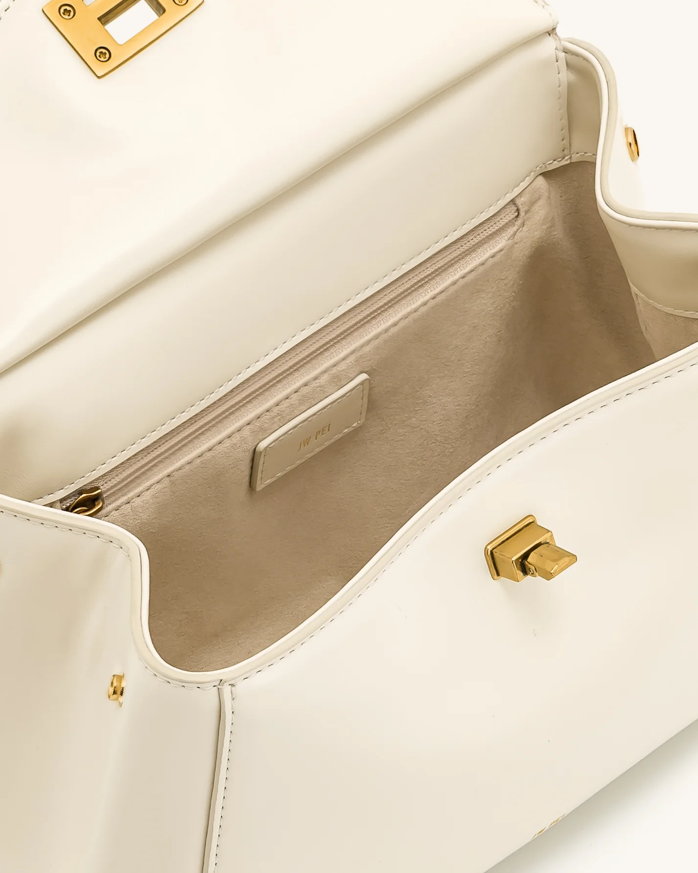 BOXED JW PEI MIDI Lucia Classic Top handle Bag-White