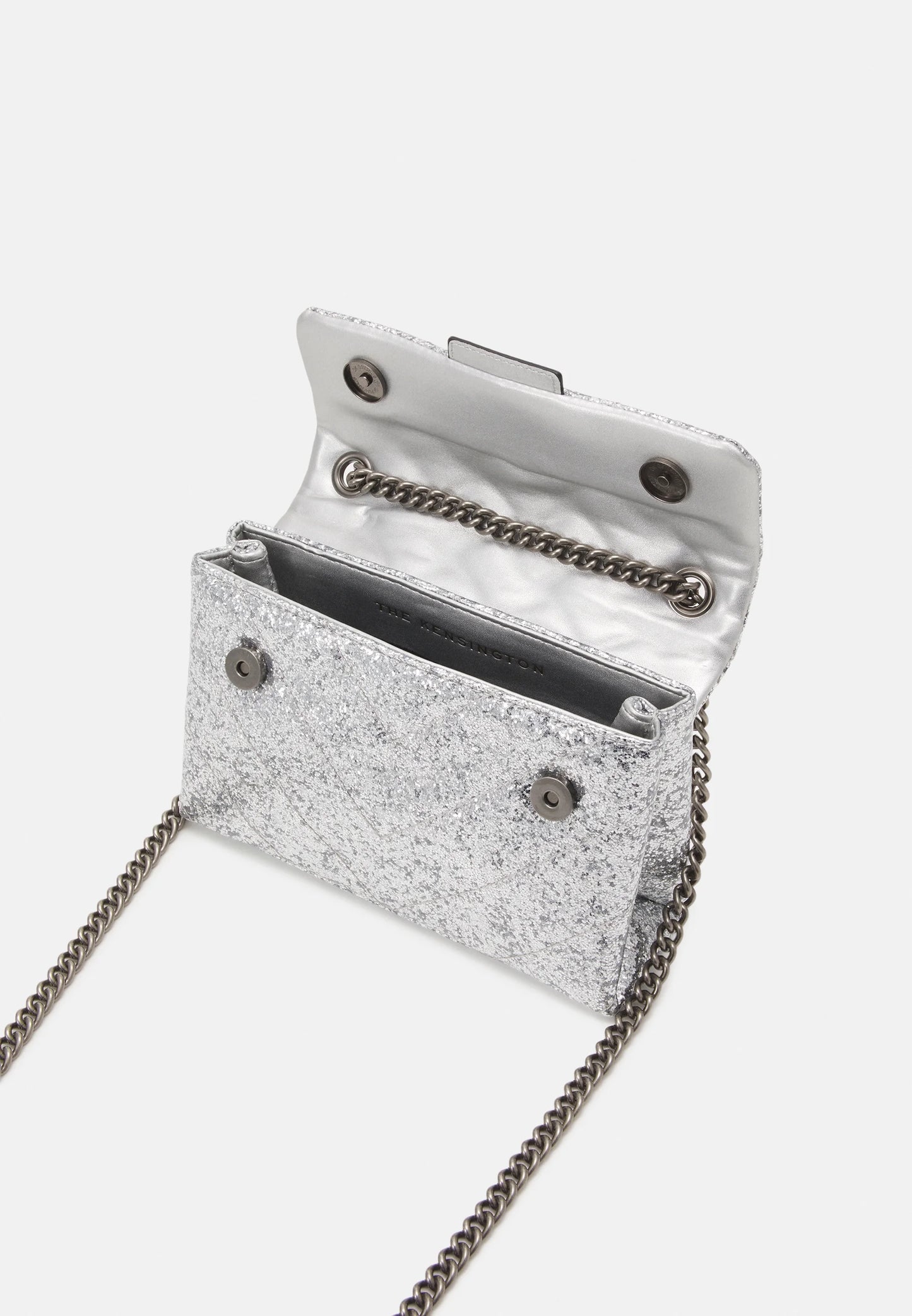 Kurt Geiger Medium Glitter Kensington crossbody bag-Silver - Premium from House of Glitz - Just $105000.00! Shop now at House of Glitz