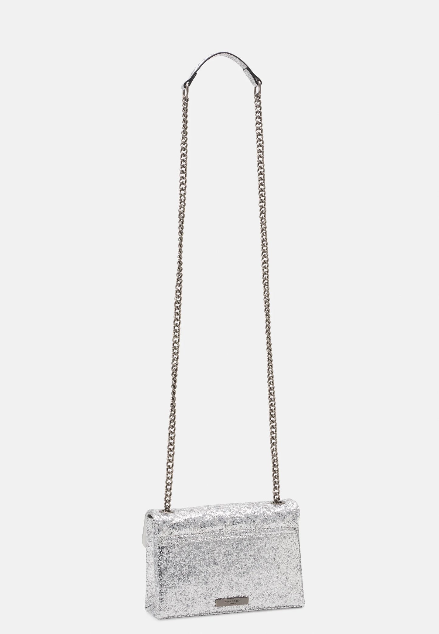 Kurt Geiger Medium Glitter Kensington crossbody bag-Silver - Premium from House of Glitz - Just $105000.00! Shop now at House of Glitz