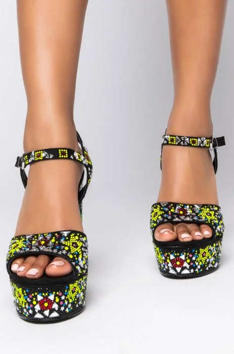 Azalea Wang Don't Fake it Chinky Platform sandals -Multi - Premium from House of Glitz - Just $48500.00! Shop now at House of Glitz