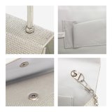 Dasein Bling Top Handle Clutch Bag-Silver - Premium from House of Glitz - Just $35000.00! Shop now at House of Glitz