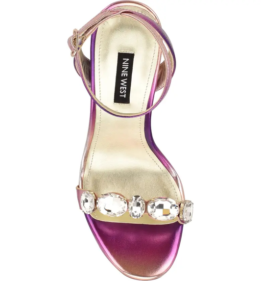Nine west Lizah Ankle Strap Sandal-Pink/Purple - Premium from House of Glitz - Just $45000.00! Shop now at House of Glitz
