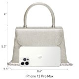 Dasein Bling Top Handle Clutch Bag-Silver - Premium from House of Glitz - Just $35000.00! Shop now at House of Glitz