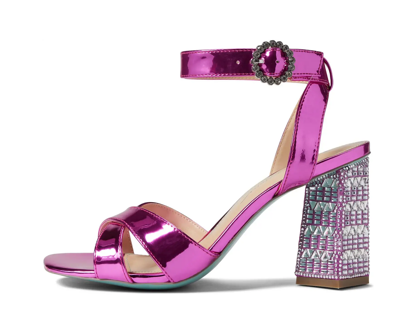 Betsey Johnson Bell Blockheel Sandals-Fuchsia Pink - Premium from House of Glitz - Just $75000.00! Shop now at House of Glitz