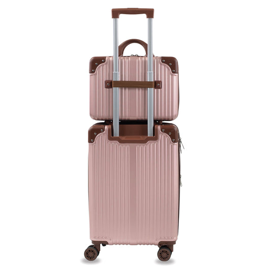 Puíche Trésor Carry-on Vanity Trunk Luggage, Set of 2 -Rose - Premium from House of Glitz - Just $165000.00! Shop now at House of Glitz
