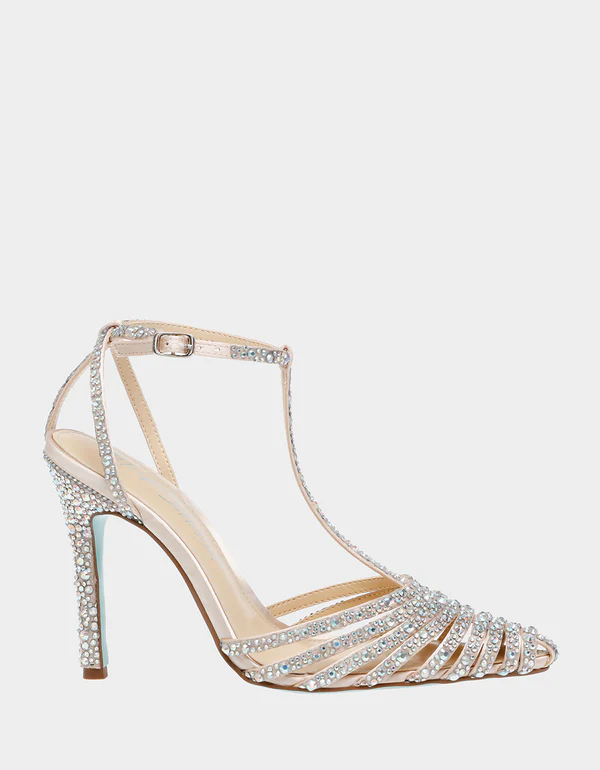 Blue by Betsey Johnson Ali Rhinestone T-Strap Dress court shoe - Premium from House of Glitz - Just $75000.00! Shop now at House of Glitz