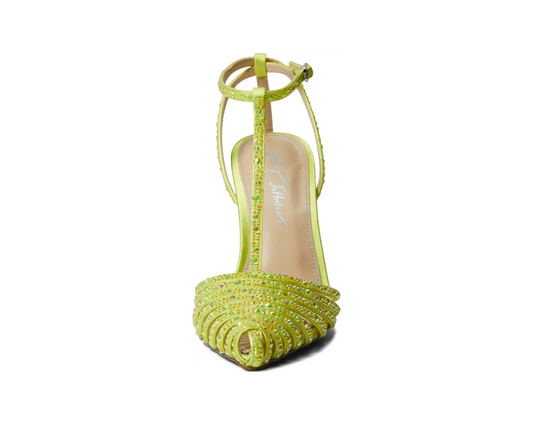 Betsey Johnson Ali Rhinestone T-Strap Dress court shoe -Citron - Premium from House of Glitz - Just $75000.00! Shop now at House of Glitz