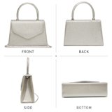 Dasein Bling Top Handle Clutch Bag-Silver - Premium from House of Glitz - Just $35000.00! Shop now at House of Glitz