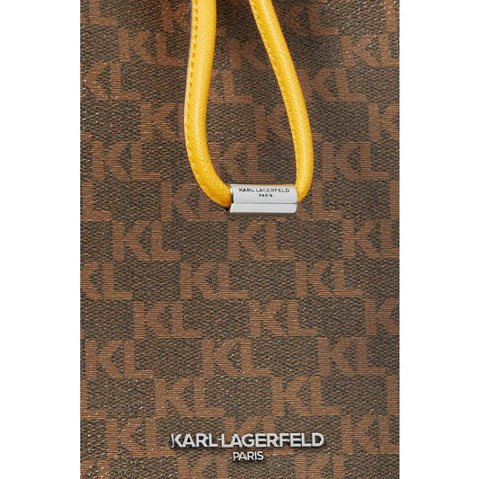 Karl Lagerfeld Paris Adele bucket bag-Brown Mono - Premium from House of Glitz - Just $85000.00! Shop now at House of Glitz