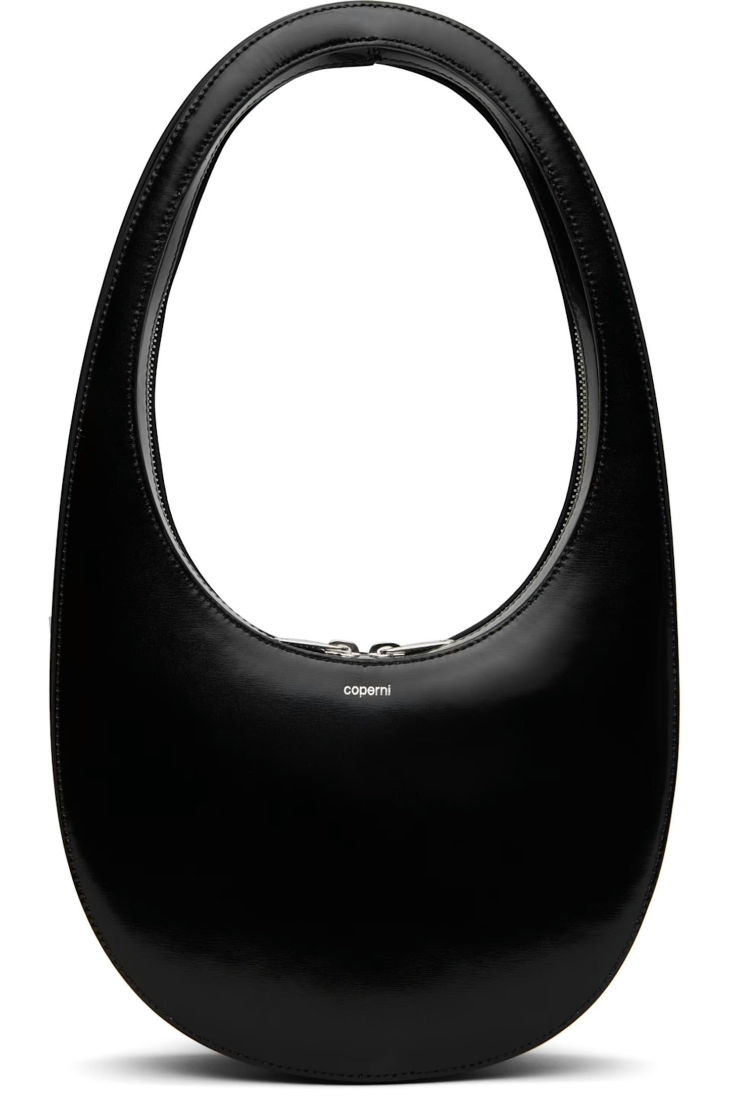 Coperni Midi Gloss Swipe bag -Black