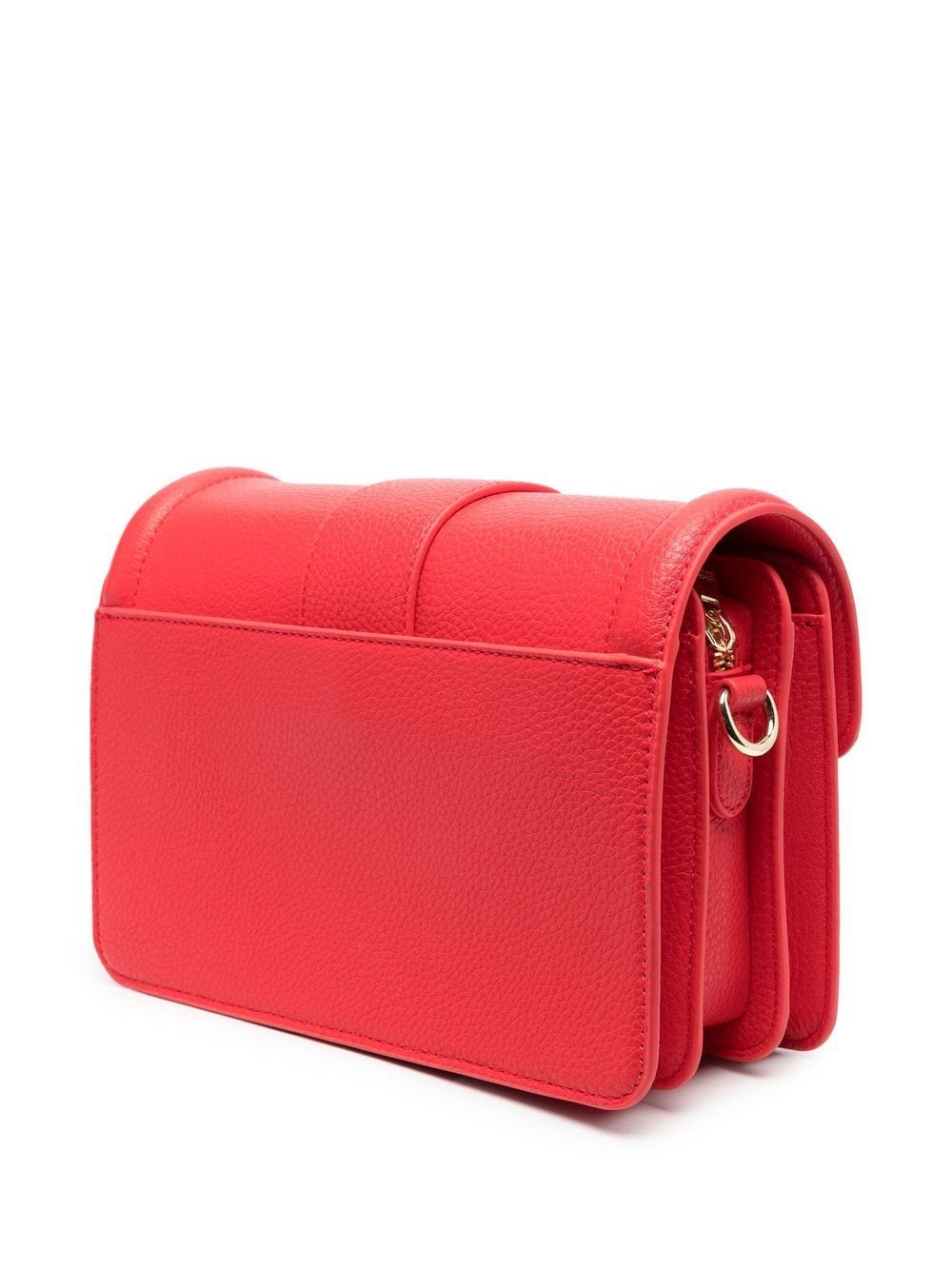 Versace Jeans Couture Midi logo-buckle satchel bag-Red