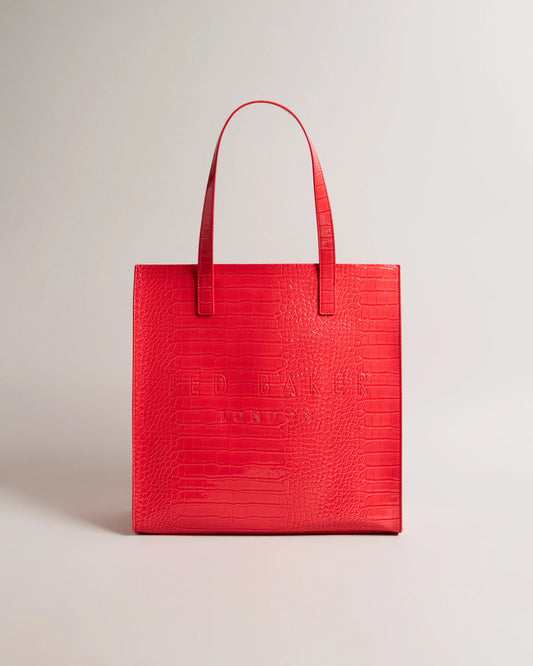 Ted Baker Croccon Croc Detail Large Icon Bag-Coral